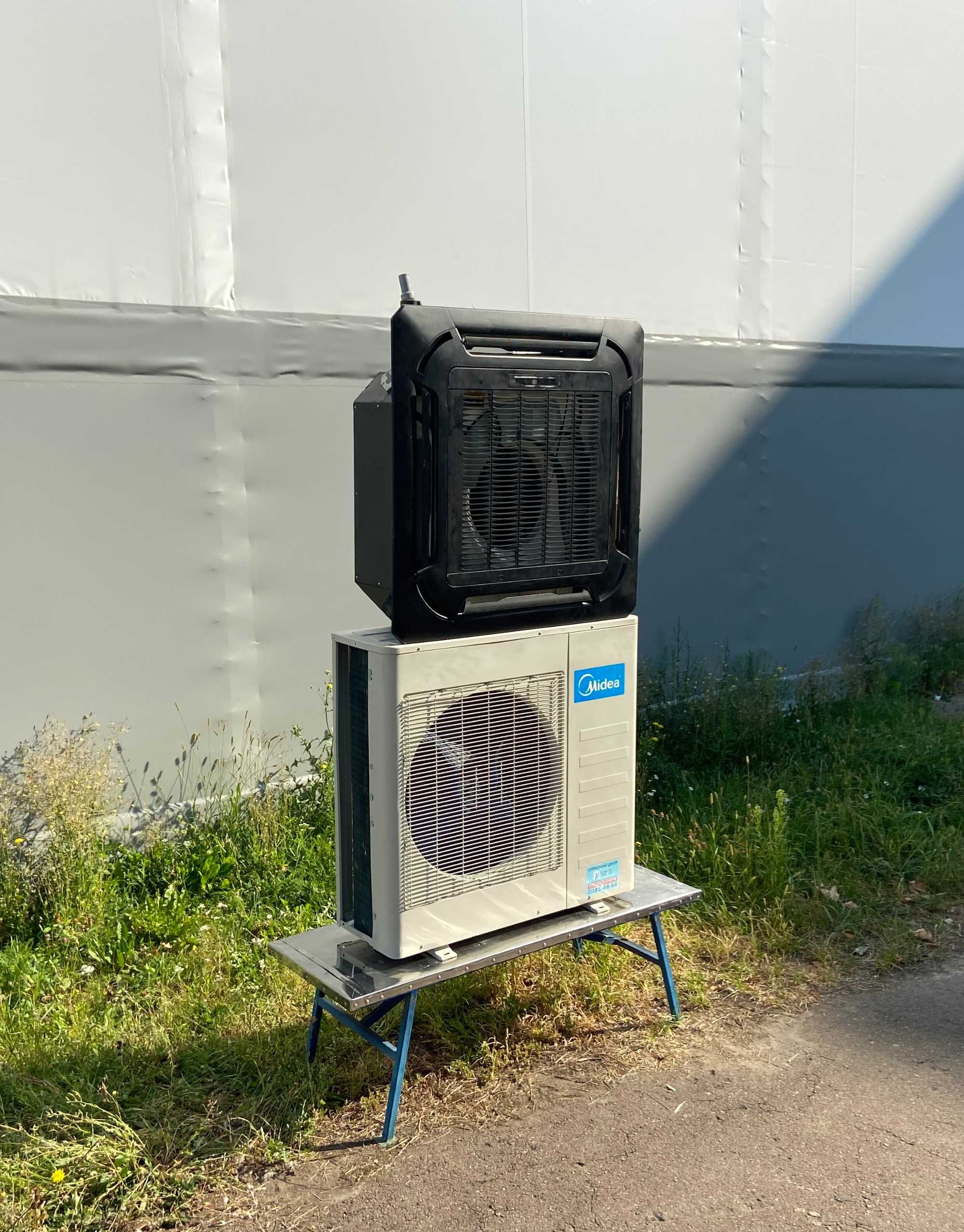Кондиционер кассетный потолочный Midea 36 б/у до 110 м2 монтаж сервис