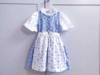 Sukienka dirndl ludowa Usar Trachten biała bluzka retro vintage 80 86