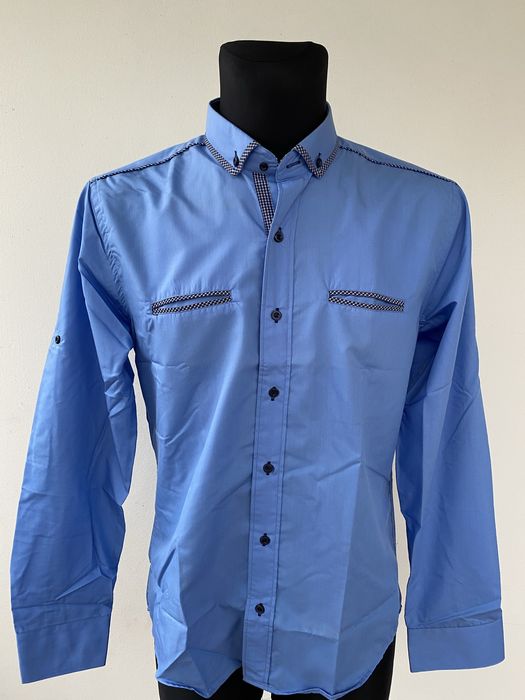 Koszula męska nowa XL(41) 176-182 wzrost niebieska długi rękaw