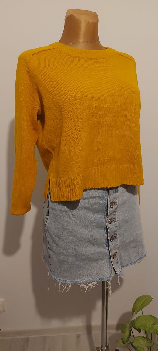 Musztardowy sweterek divided H&M rozmiar M
