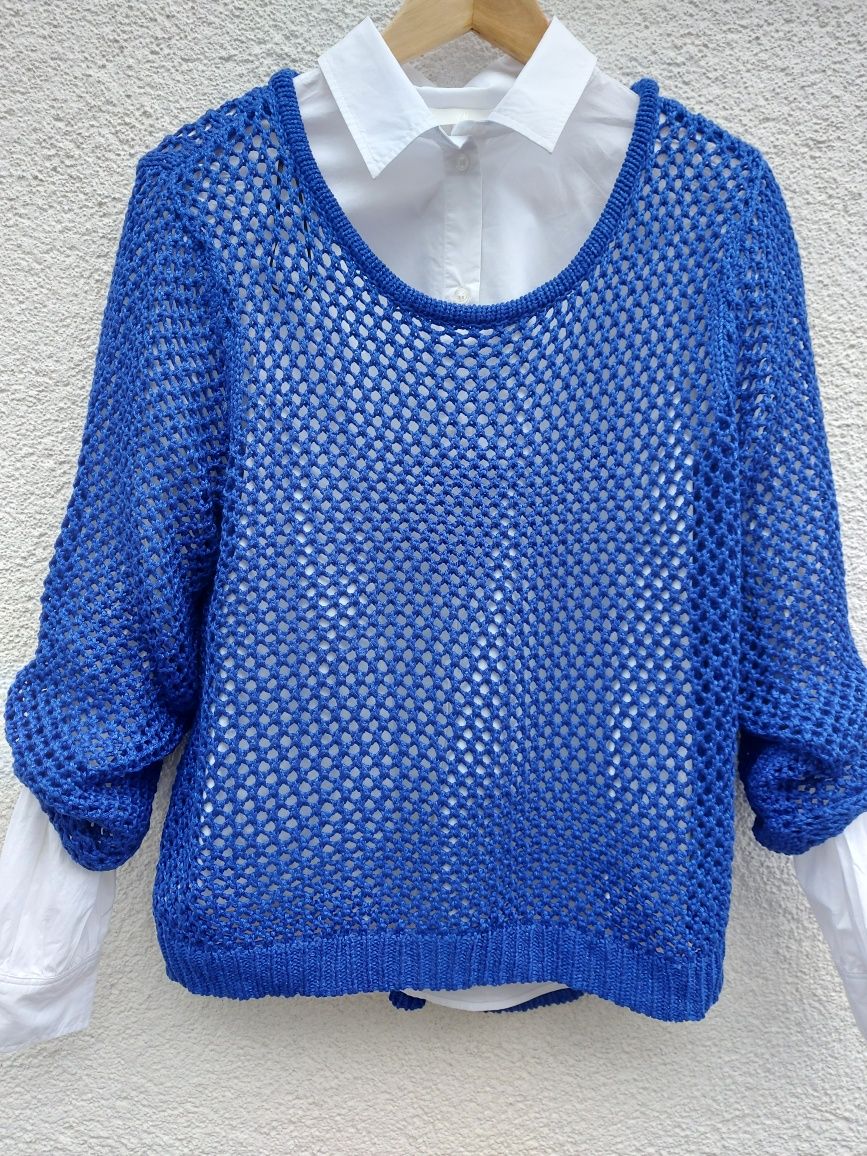 Sweter granatowy H&M rozmiar M/L