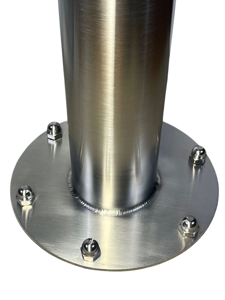 Kran ogrodowy +mocowanie 3x 3/4 hydrant słupek kranik 100cm INOX