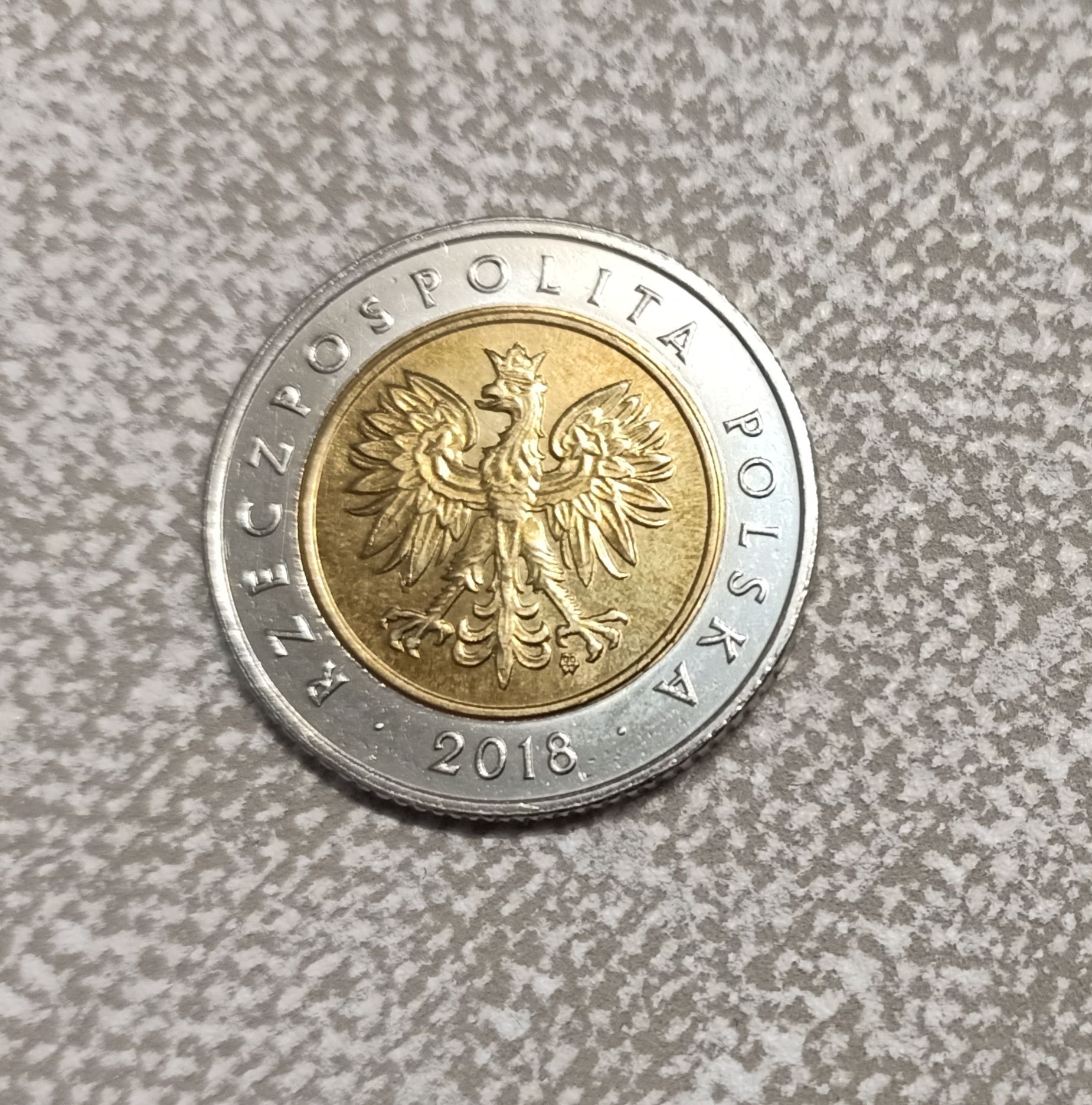 5 złotych - 100 lecie odzyskania przez Polskę niepodległości
