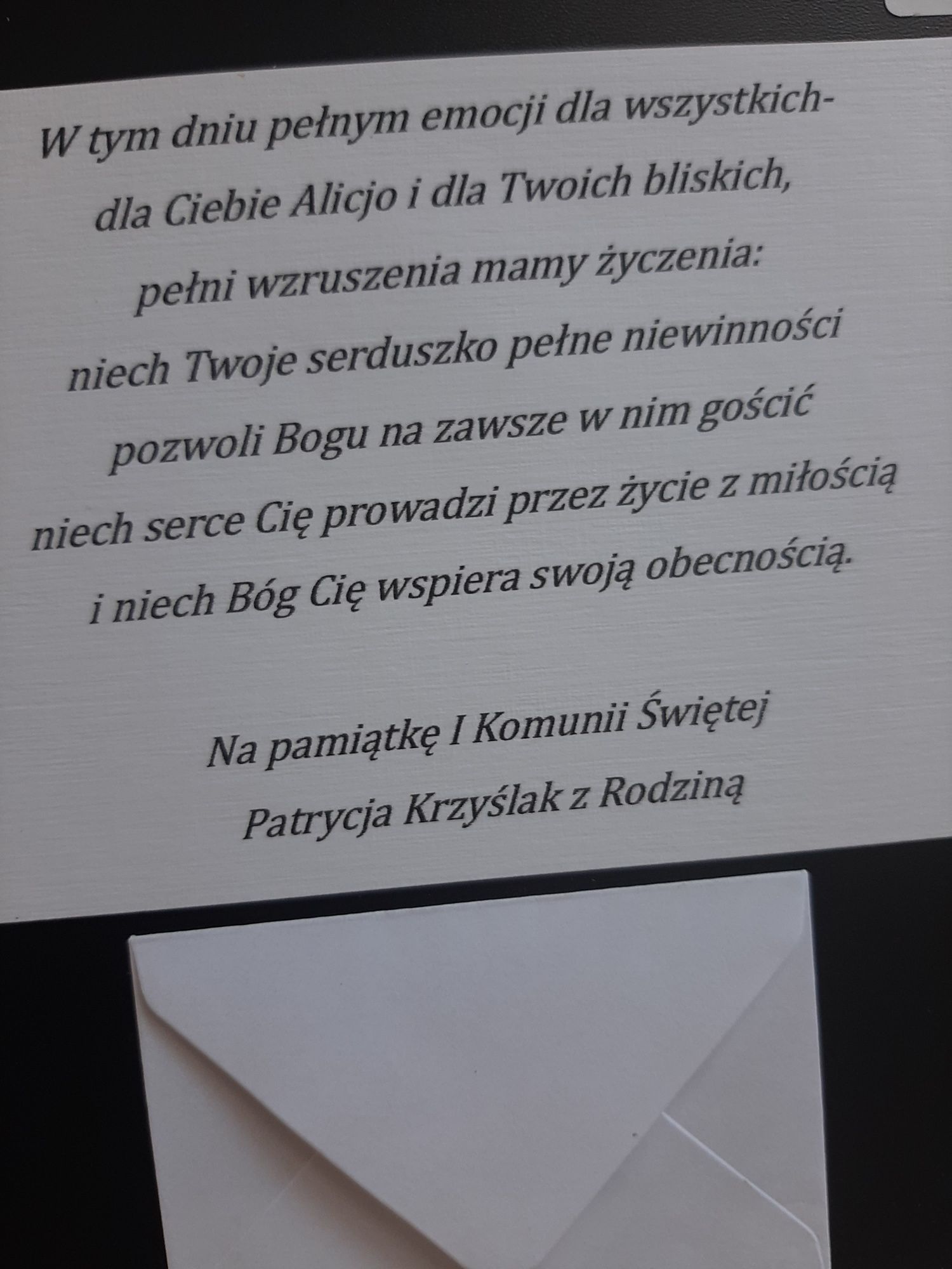 Pamiątka I Komunii Świętej w ramce 3d