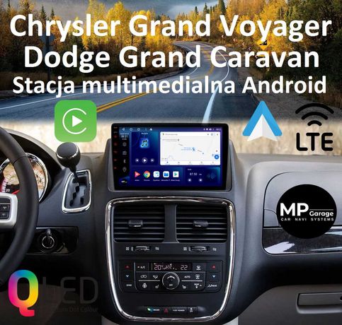 Nawigacja Android11 Chrysler Grand Voyager 5/Dodge Caravan Qled 4G