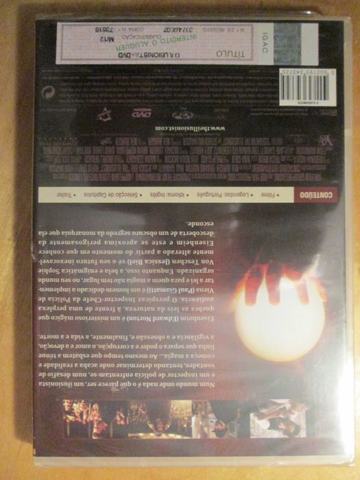 DVD O Ilusionista, Edward Norton, Jessica Biel, Paul Giamatti