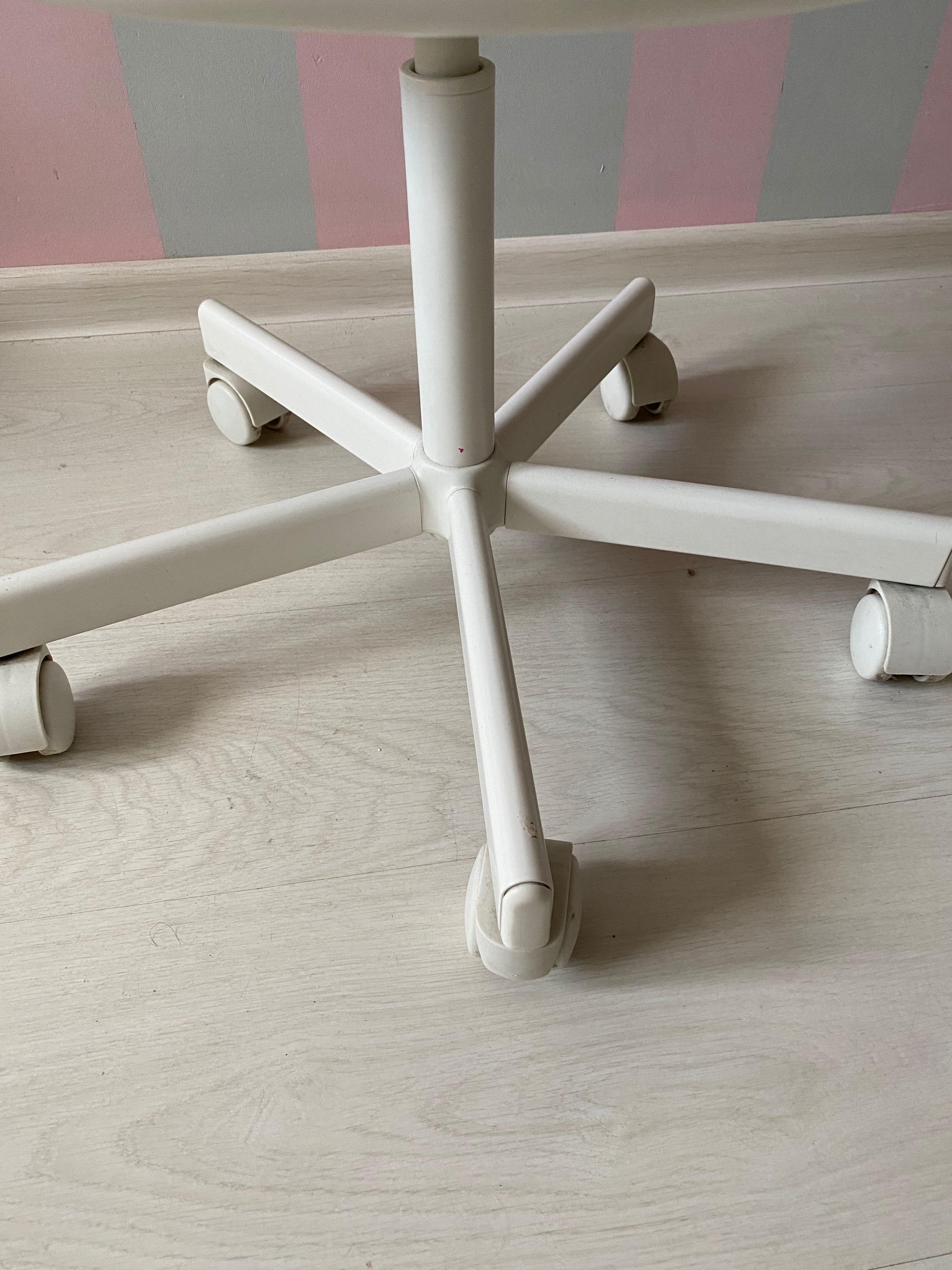 Dziecięce krzesło biurowe, biały/Vissle różowy IKEA