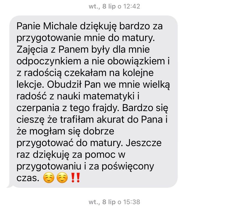 Korepetycje matematyka online — matura 2026| zajęcia 1:1 / małe grupy