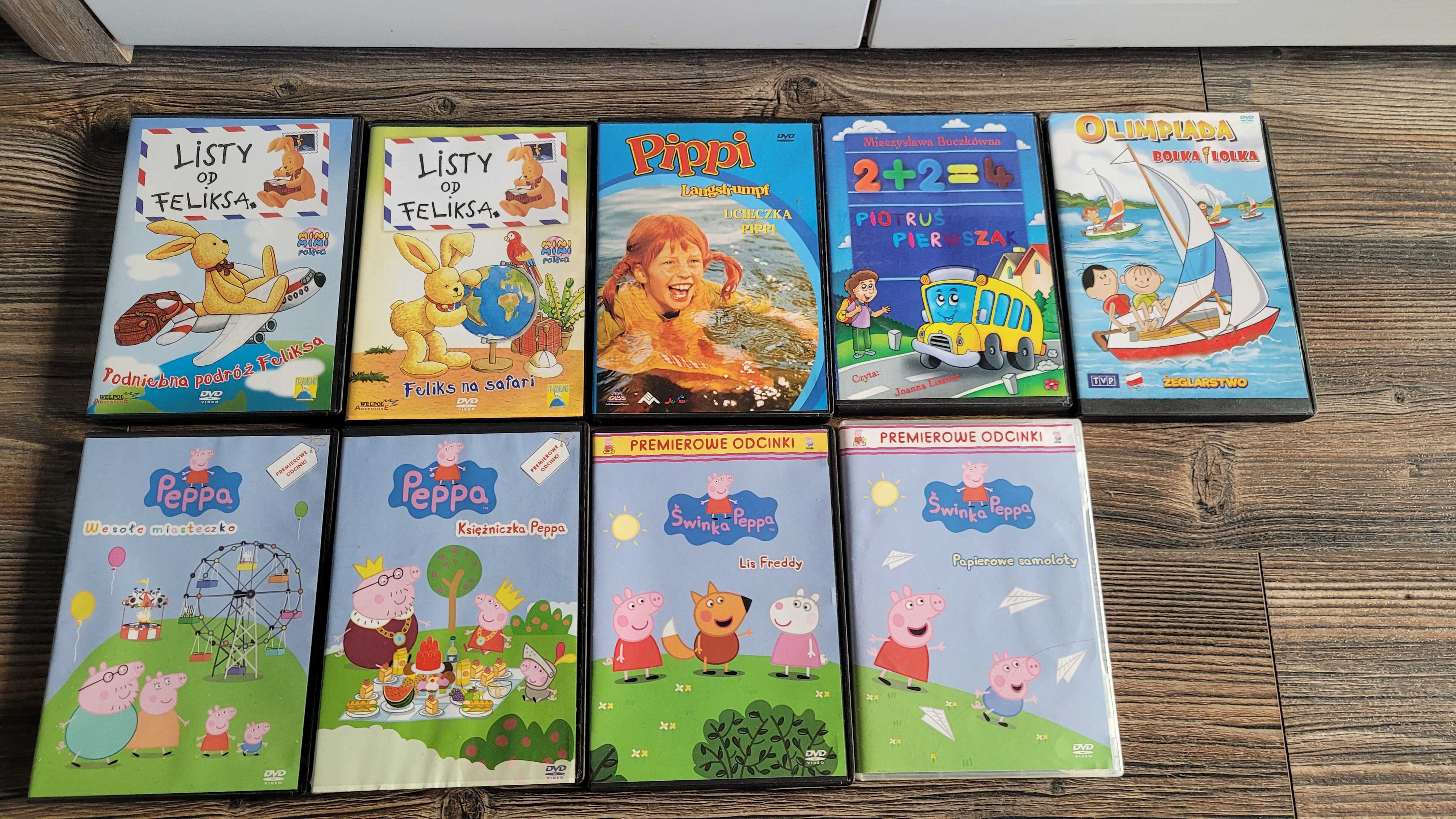 Płyty Bajki Peppa Pippi, Feliks, Bolek i Lolek DVD filmy