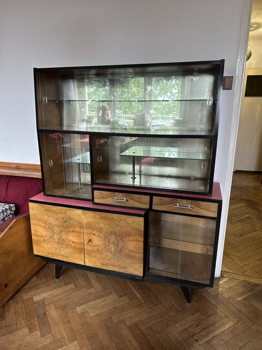 Zestaw mebli PRL vintage z Kalwarii Zebrzydowskiej art deco