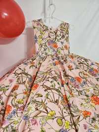Платье пышное нарядное на девочку 5-6 лет стиль 60 -х