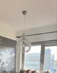 Lampa biala drewniana