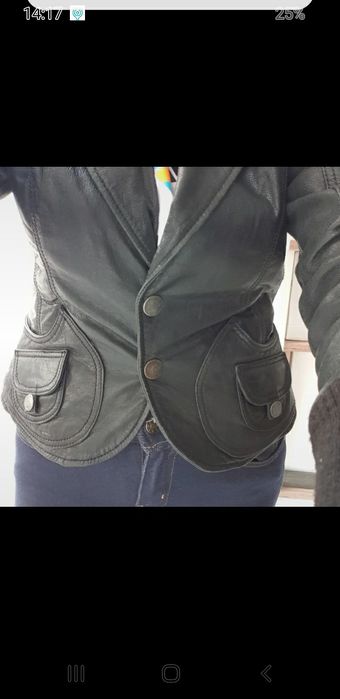 Kurtka Stradivarius skórzana S