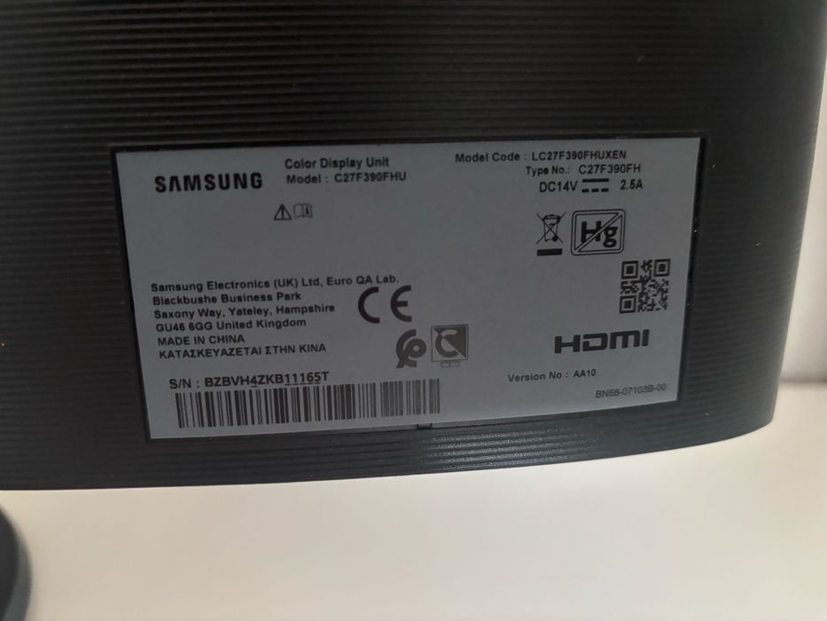 Monitor Samsung Curved