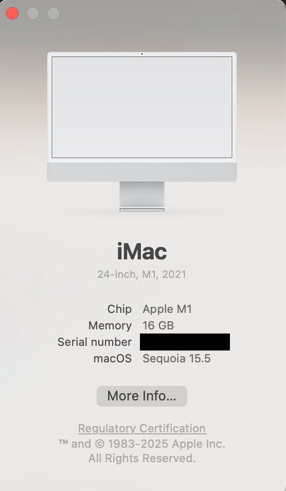 iMac 24″ M1 2021 – 16 GB RAM – com caixa original
