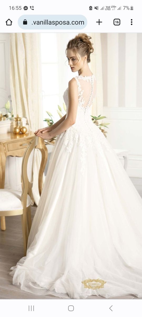 Suknia Ślubna Sposabella Vanilla Sposa, kolekcja Gold, model 1407