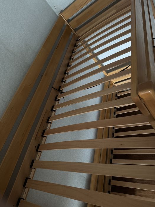 Двухъярусная деревянная кровать 90×200 с матрасами