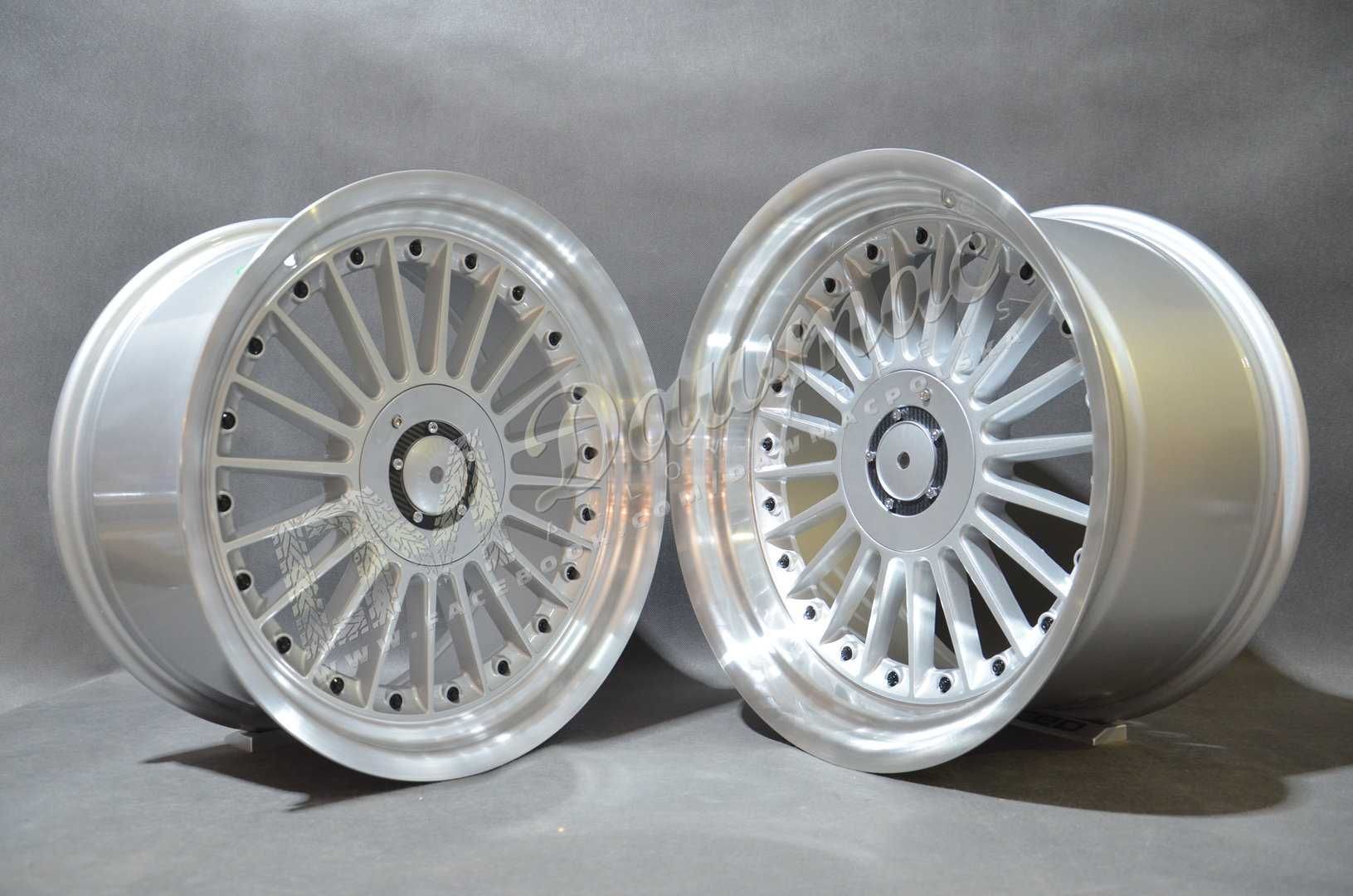 Felgi DMC03 18" 8,5J ET20 + 10J ET15 4x100/4x108SilvMachLip+BlackRivet