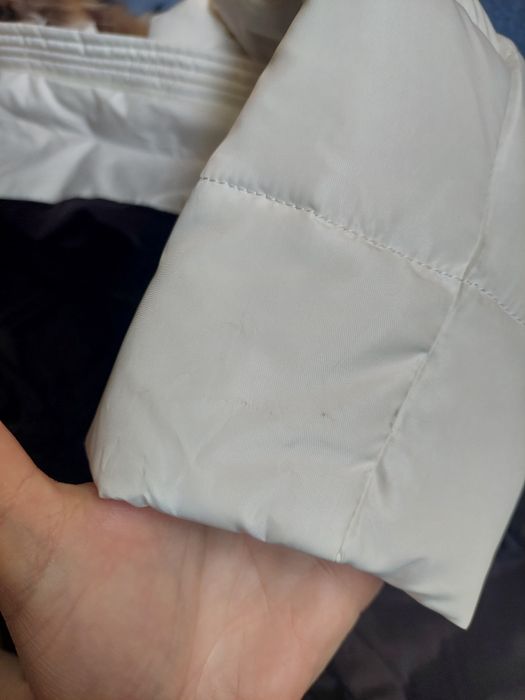 Kurtka biała zimowa puchowa używana jako narciarska Bogner