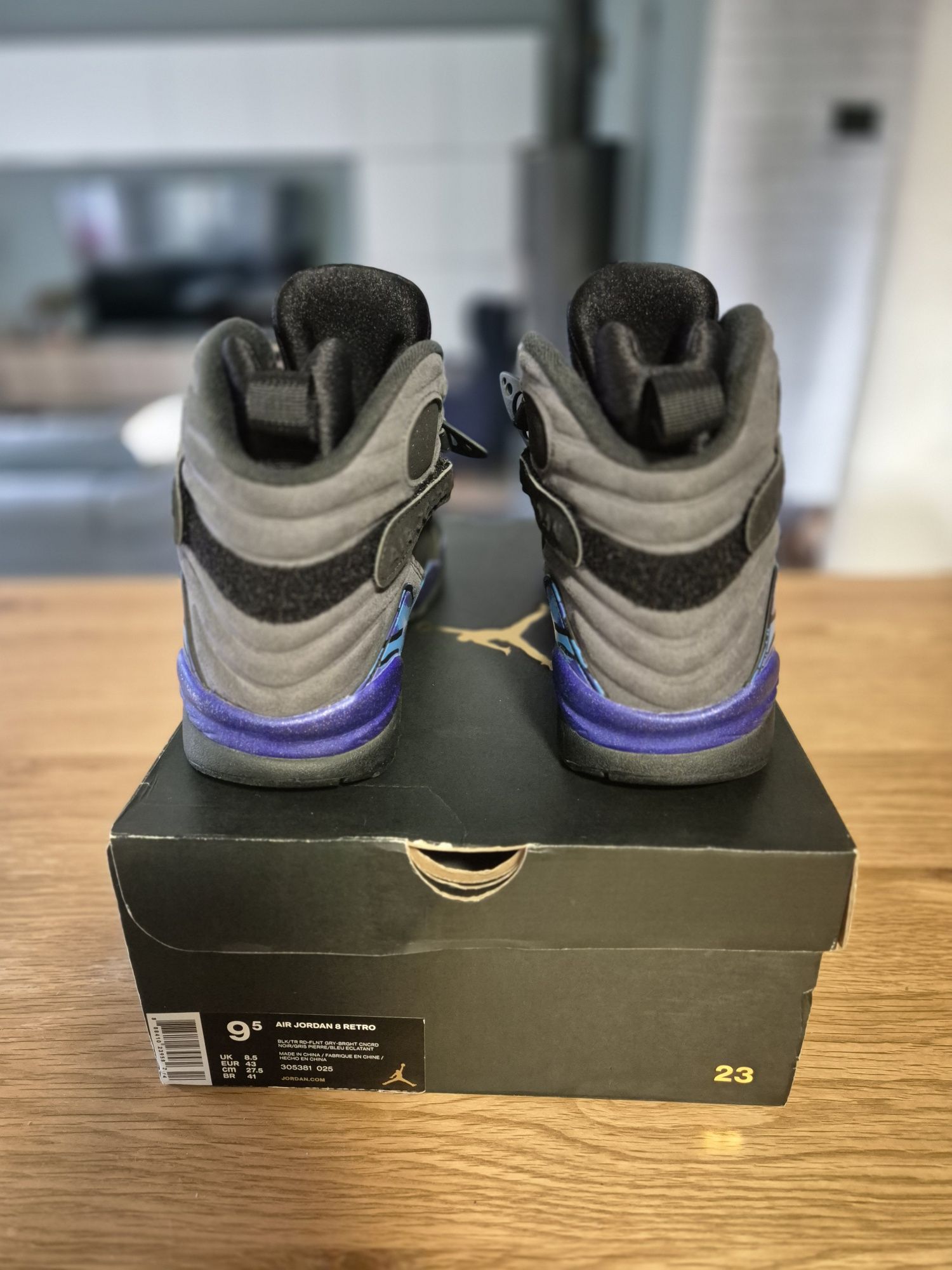 Air Jordan 8 Retro Aqua (2015), r.43, DS.