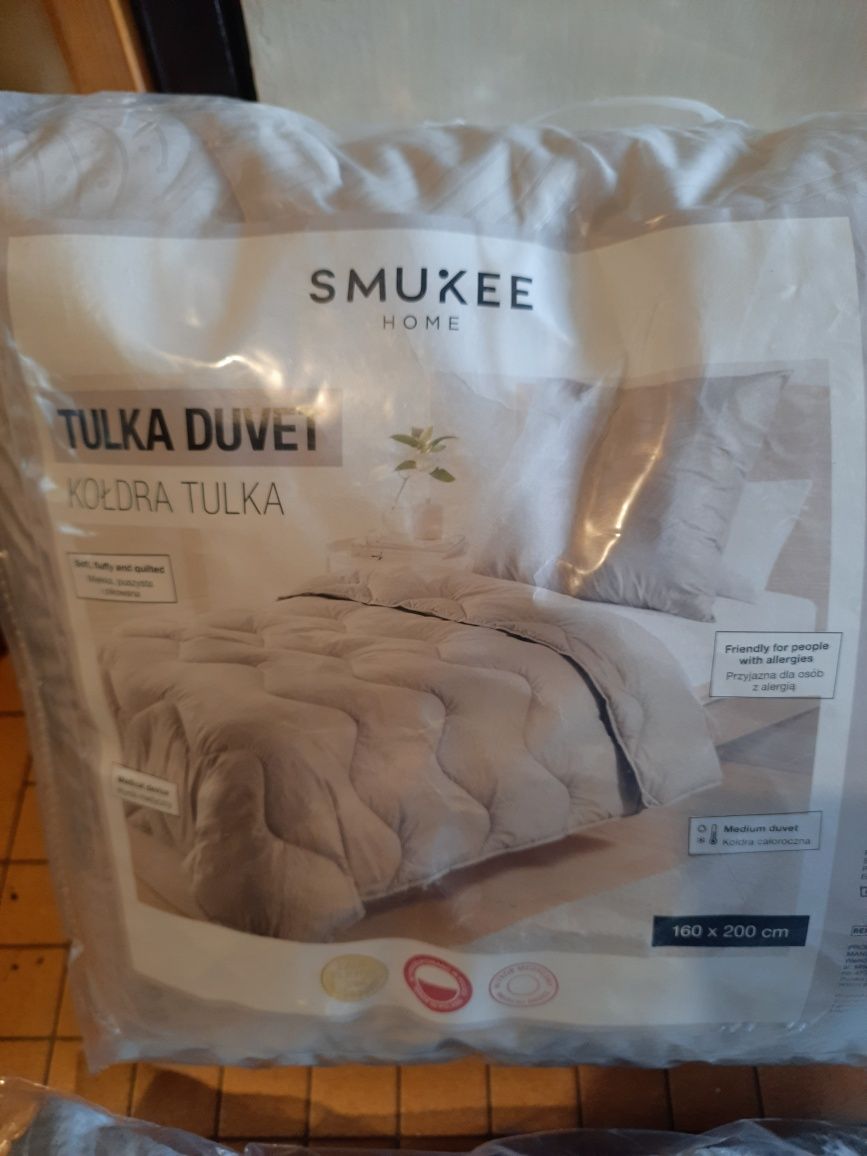 Zestaw kołdra i poduszka ortopedyczna Smukee, kolor szary
