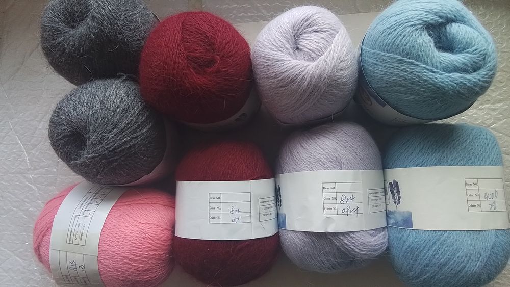 Пряжа нитки нух норки Ангора без додаткової нитки