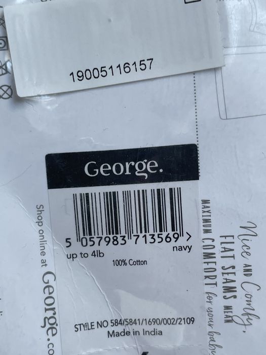 50 noworodek wcześniak do 1,8kg George 2pak bawełniany kaftanik bluzka