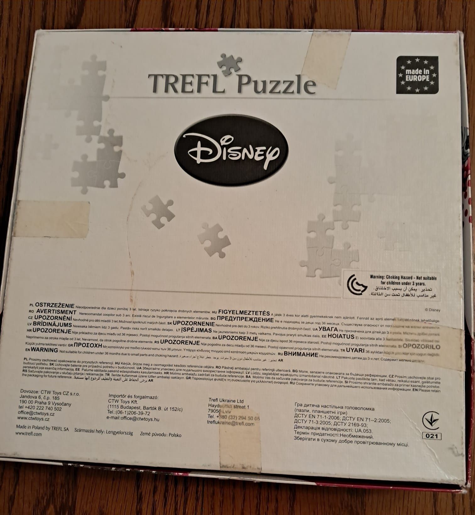 Puzzle Trefl 4 w 1 Myszka Minnie Myszka Miki