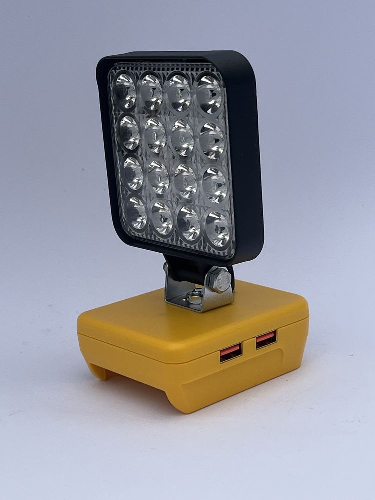 LAMPA LED DO DEWALT 18V/20V Halogen Roboczy LED + 2x USB