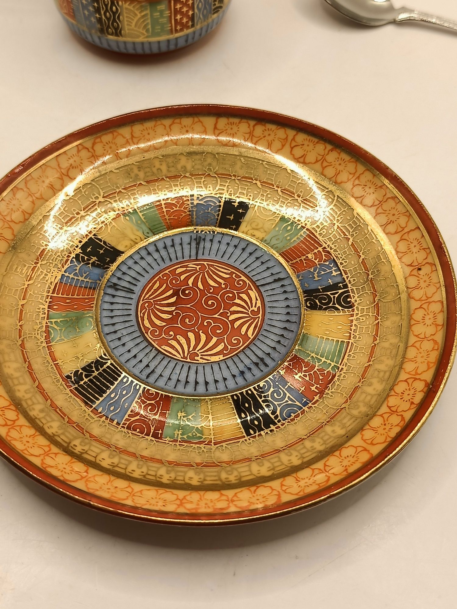 Przepiękna porcelana filiżanka i spodek do tego łyżeczka