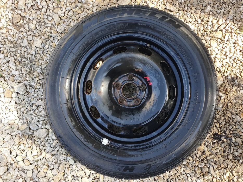 ORYGINALNE KOŁO DOJAZDOWE ZAPASOWE DOJAZDÓWKA VOLKSWAGEN 15&quot; 195/65 R15 6J ET38 5X100 1J0601027K MICHELIN