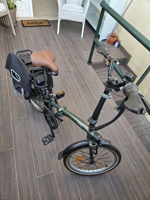 BTWIN Bicicleta elétrica dobrável E FOLD 500 Verde