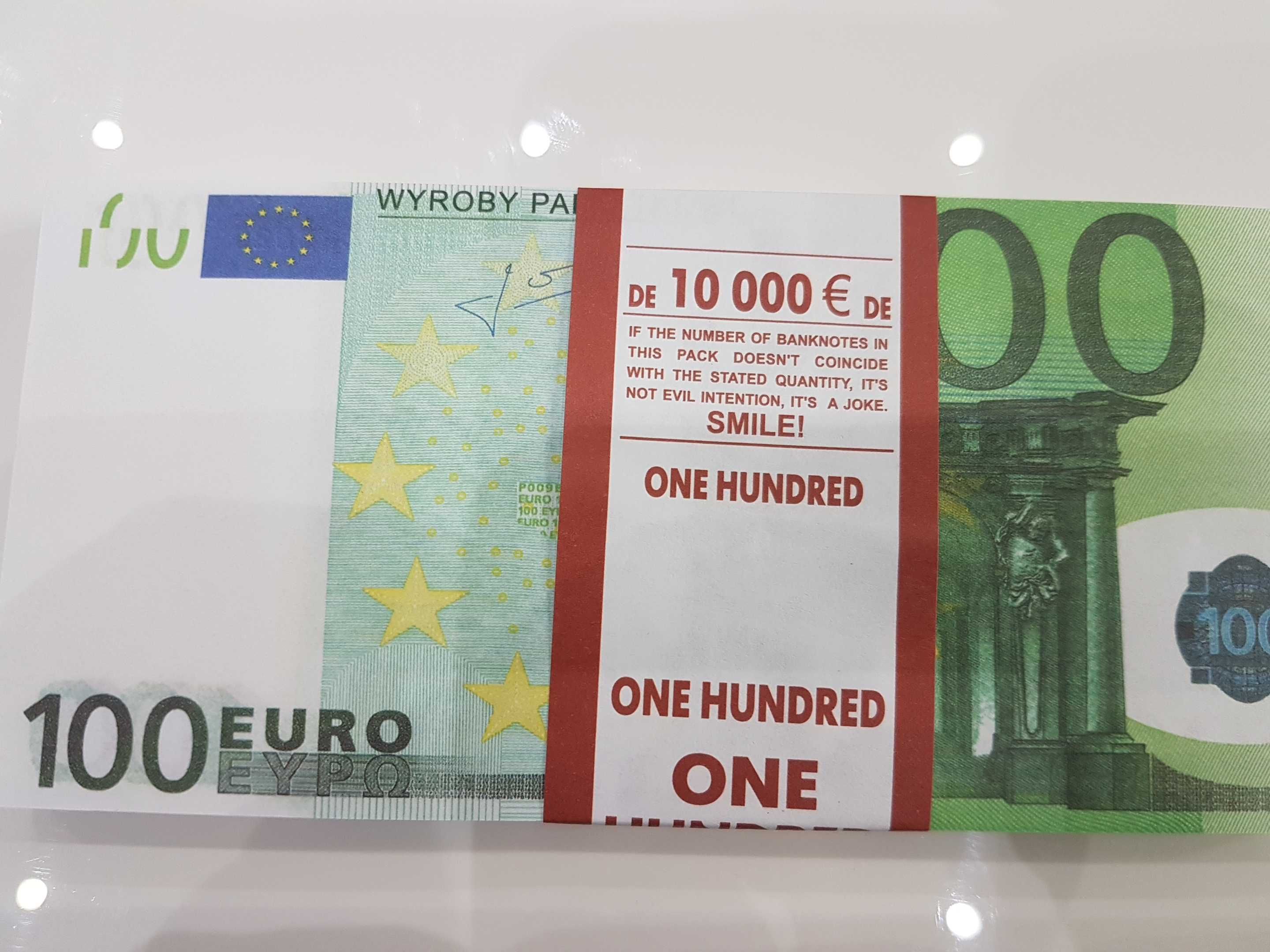 100 EURO plik 100szt. dwustronne edukacja, zabawa, gry, film, teatr