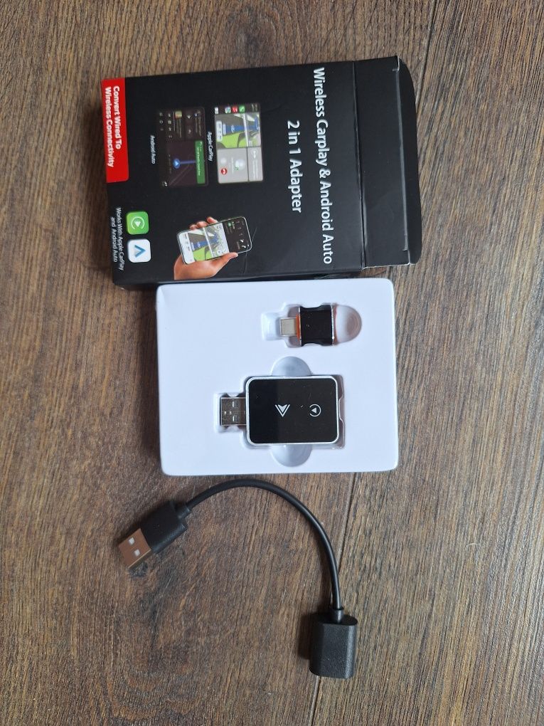 Adapter bezprzewodowy 2 w 1 do CarPlay i Android Auto – PARPAT – konwe