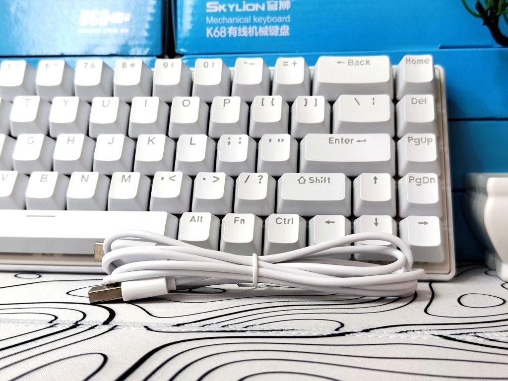 ЗНИЖКА! | Skylion k68 | Механічна клавіатура | Білий колір