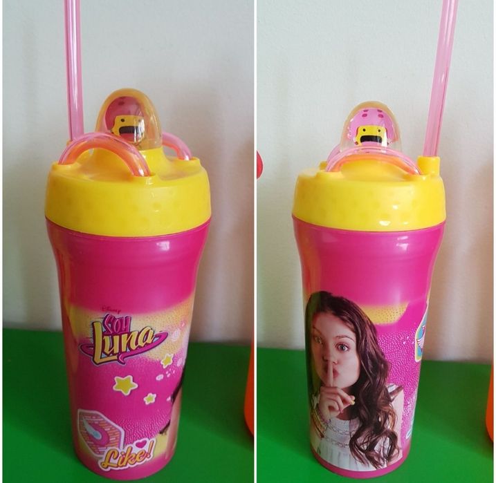 Bidon butelka z rurką kubek niekapek zestaw 4 szt.