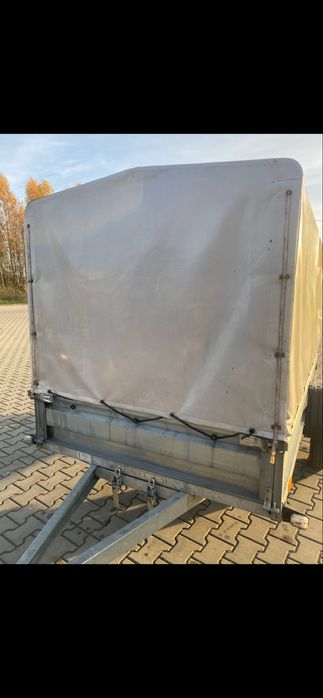 Przyczepka lekka DMC 750 kg platforma - wywrotka zarejestrowana