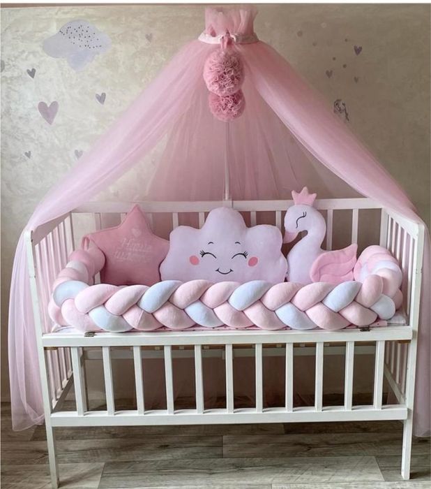 Мобіль ,коса і балдахін 2 подушки і простинь на ліжко