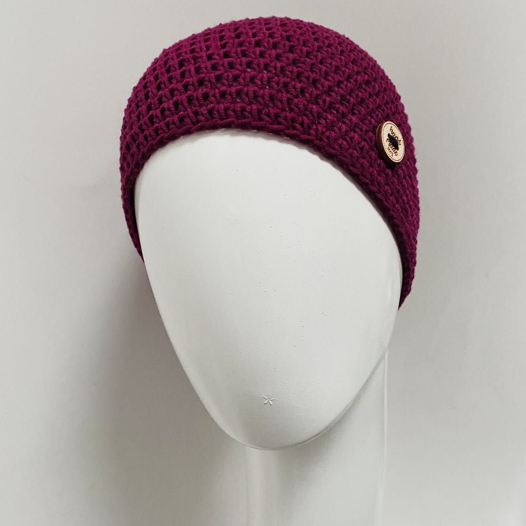 Czapka przejściowa cienka beanie smerf bawełna