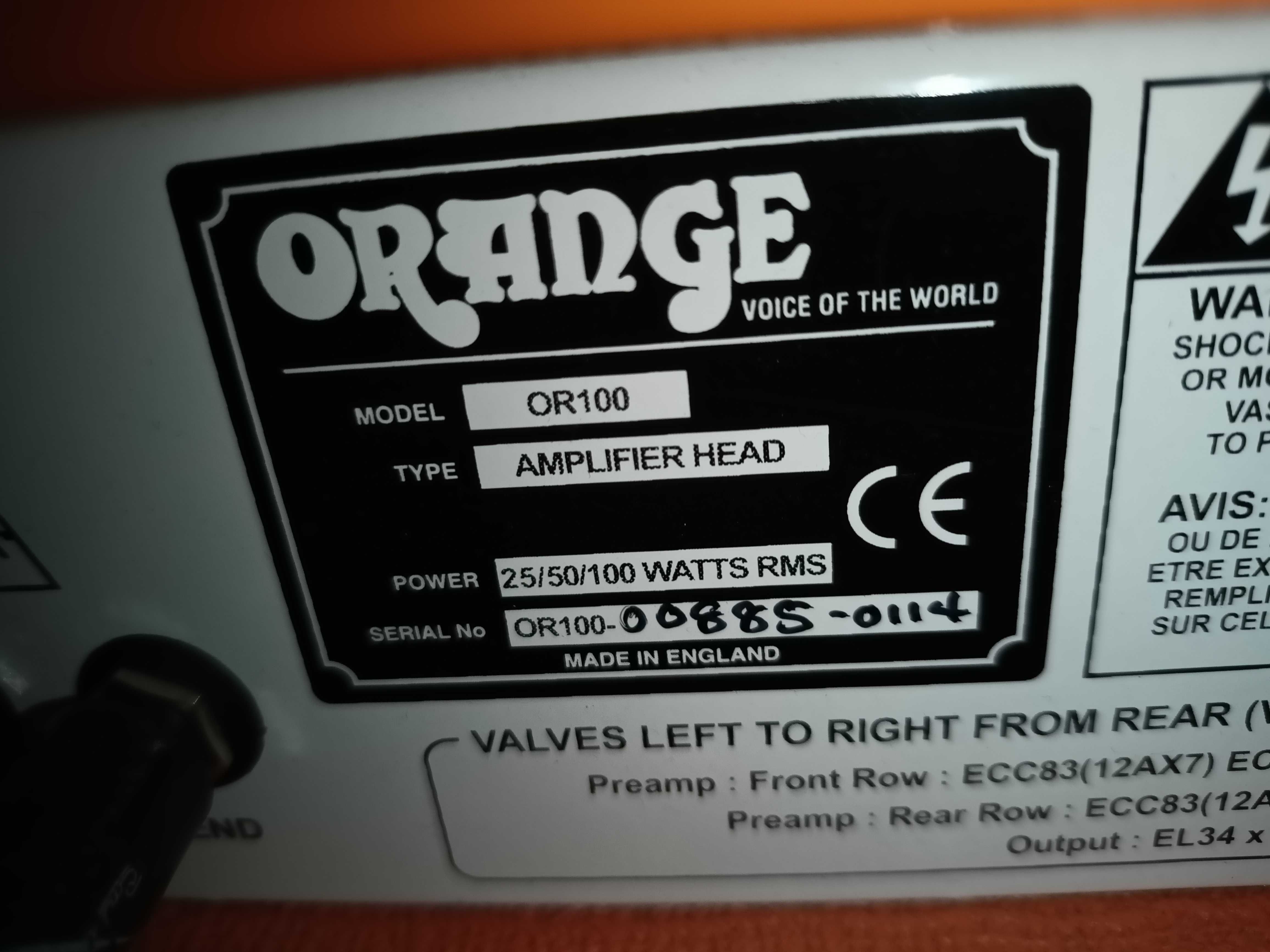 Orange OR 100 jak rockerverb mkIII, Marshall JCM800