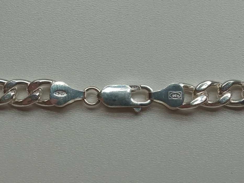 Srebrny naszyjnik Srebrny łańcuszek Pancerka 60 cm Sterling Silver
