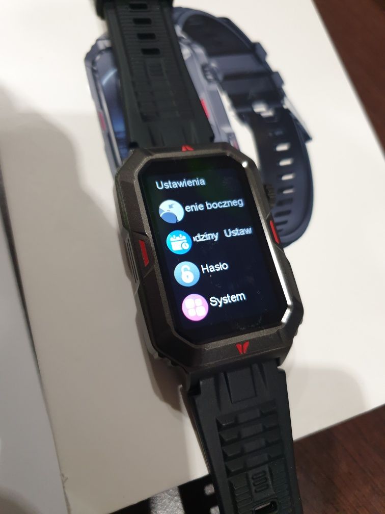 Smartwatch zegarek z funkcją rozmów menu PL / 3 paski wymienne