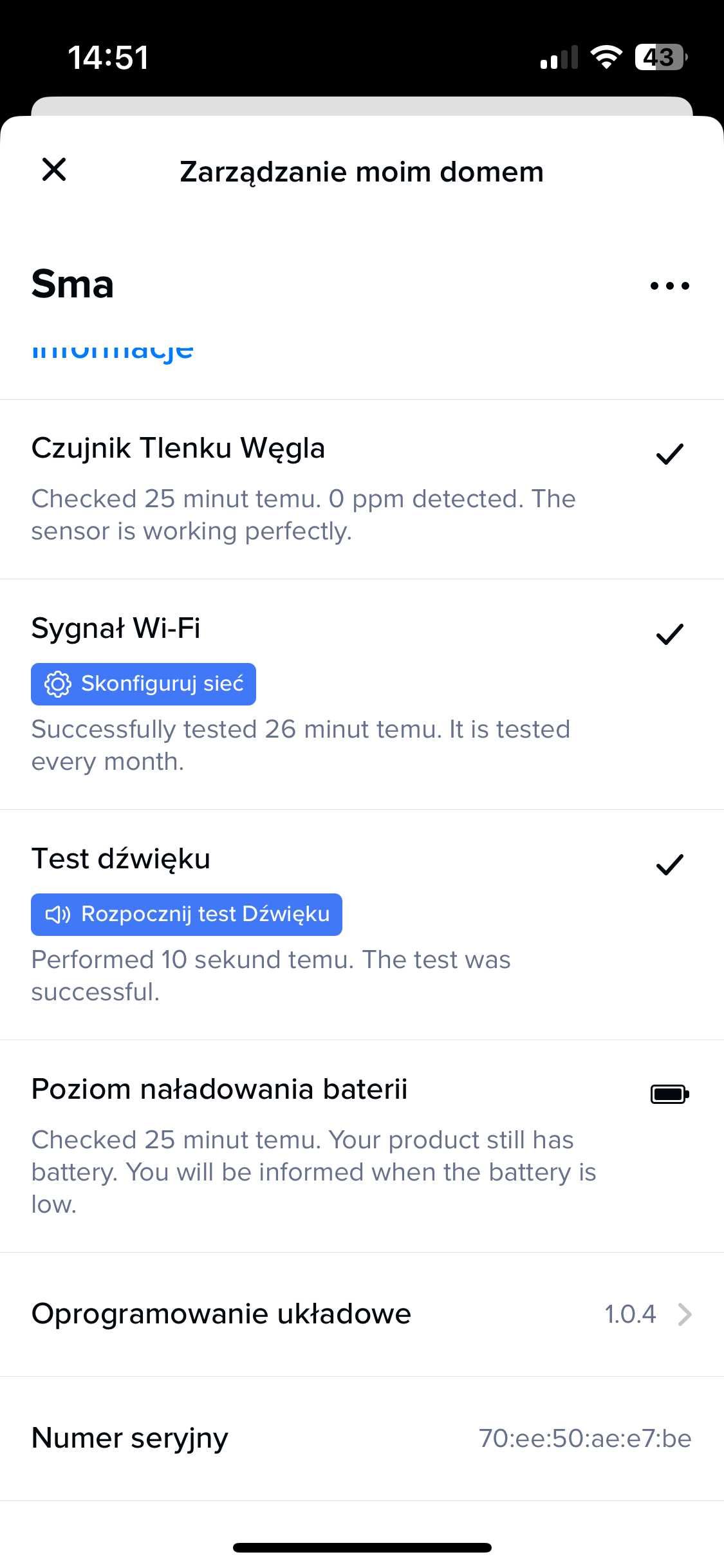 Czujnik tlenku węgla czadu Netatmo NCO01 - Apple Homekit