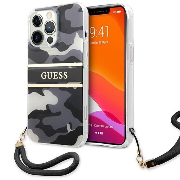 Etui na iPhone 13 Pro Max Guess Camo Strap Collection