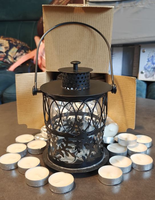 Lampion ozdobny i 1.3 kg "podgrzewaczy"/ wkładów