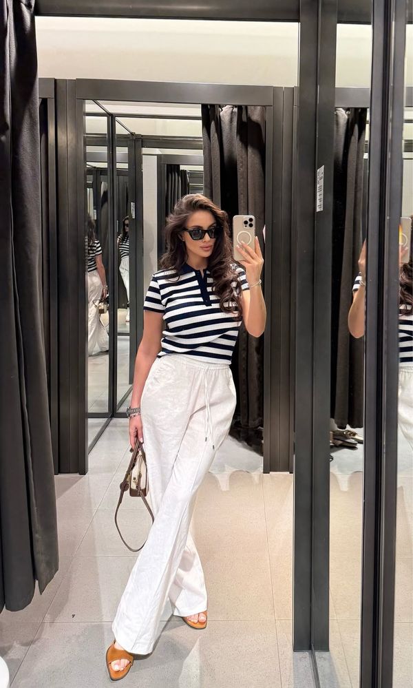 Штани з льоном Zara,розмір s