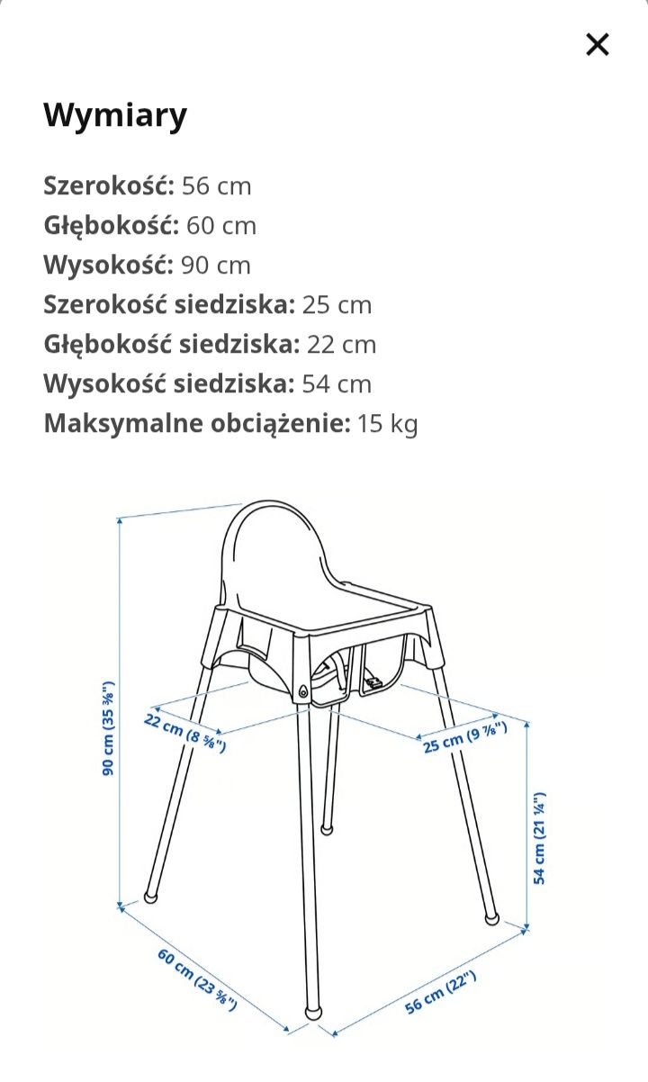 Krzesełko do karmienia