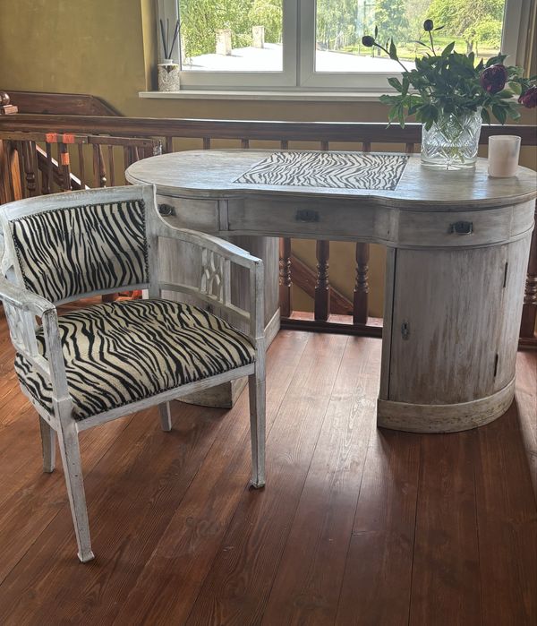 Antyki zestaw. Art deco/secesja. Biurko, szafa, witryna