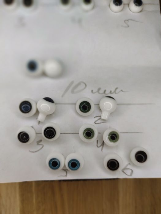 Очі скляні для ляльок. 8 мм, 10 мм. 12 мм Глаза стеклянные