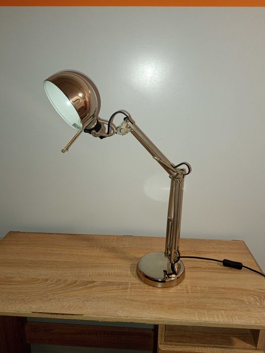 Lampa biurkowa Ikea Forsa srebrna